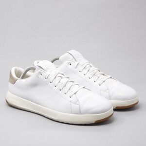 Cole Haan GrandPro Tennis Mens White Leather Sneakers Size 10M Casual Shoes